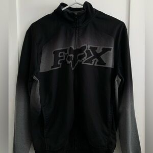 Black and grey fox zip up hoodie